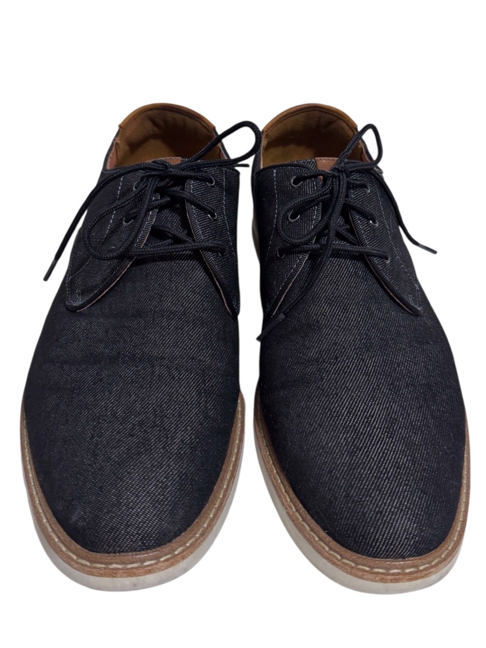 Florsheim Highland Canvas Plain Toe Oxford in Black Canvas/White Sole Size 8.5